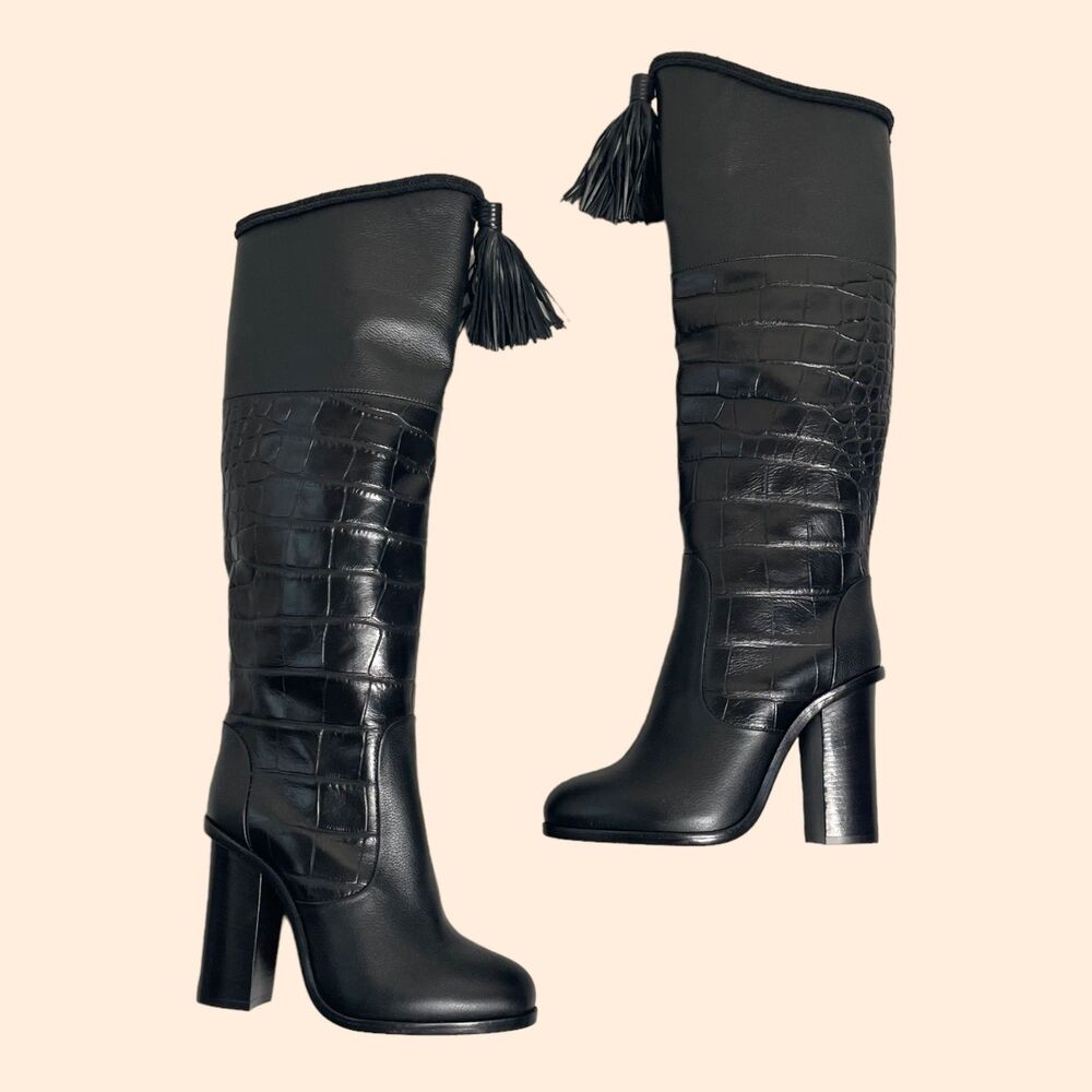 Lanvin Knee High Heeled Boots